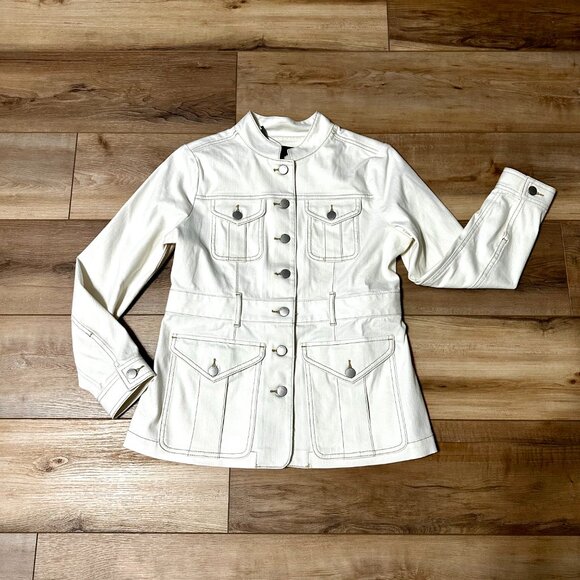 NWT | Talbots Tailored Denim Jacket – Natural | Petite Small - Picture 1 of 15